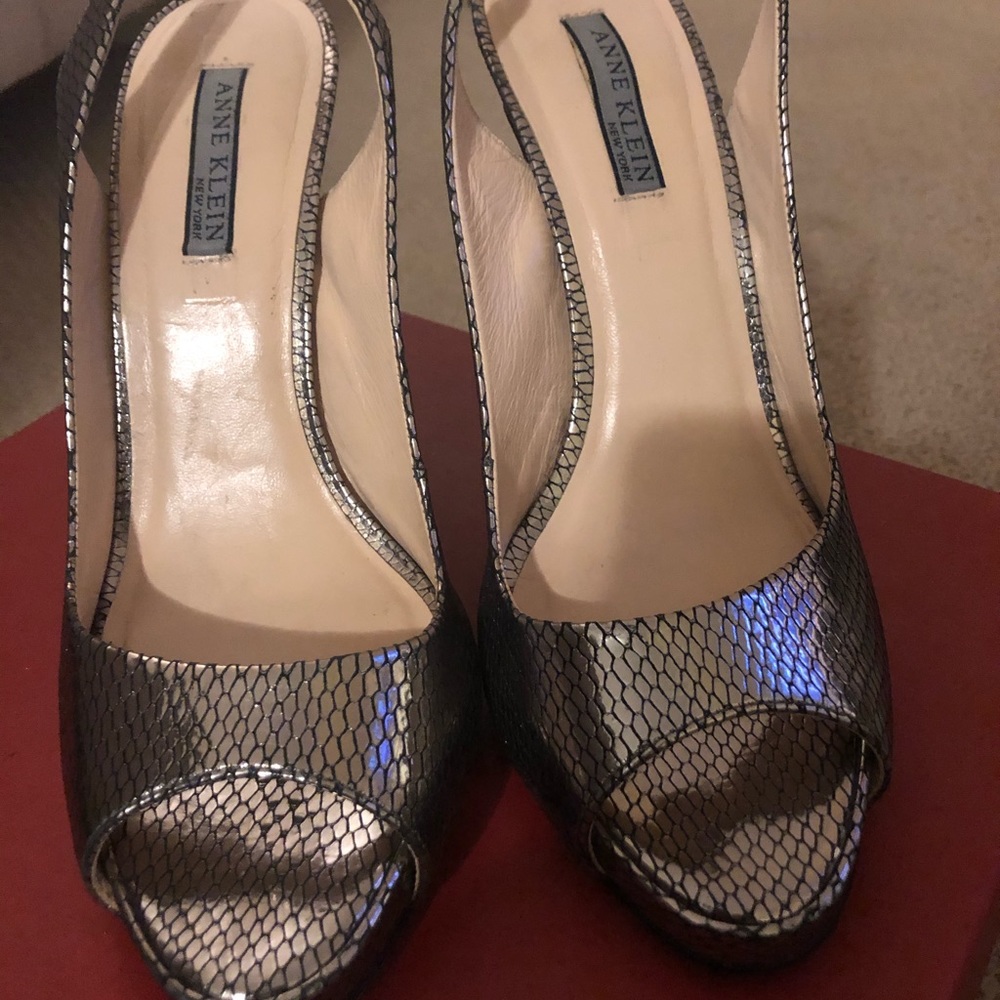 Anne Klein Open Toe Slingback Platform Sandals